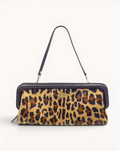 Vintage Celine Leopard Ponyhair Shoulder Bag