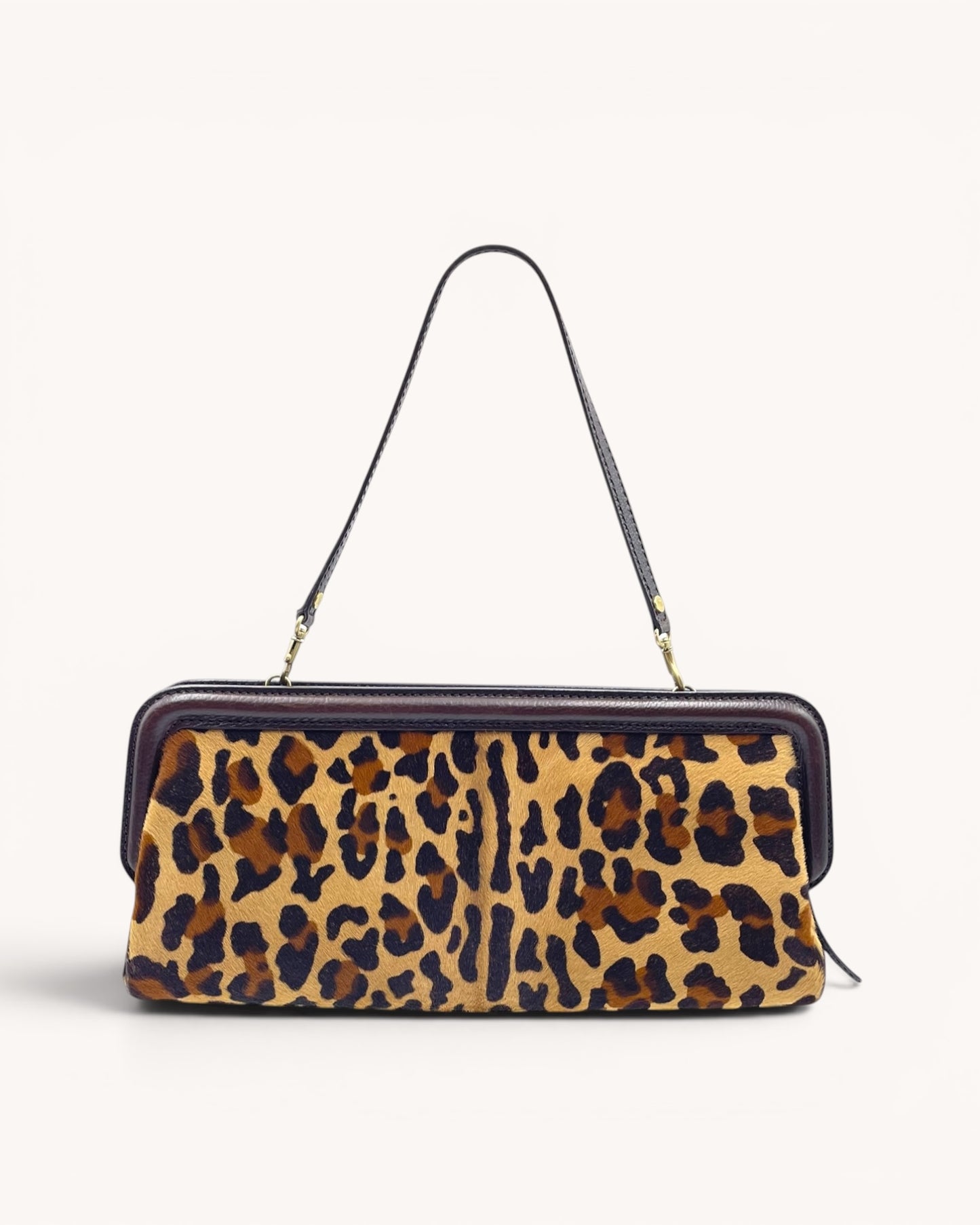 Vintage Celine Leopard Ponyhair Shoulder Bag