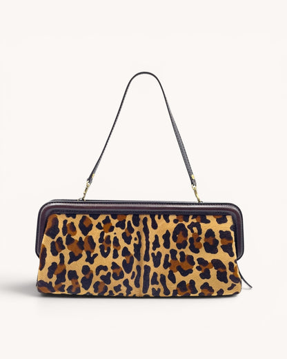 Vintage Celine Leopard Ponyhair Shoulder Bag