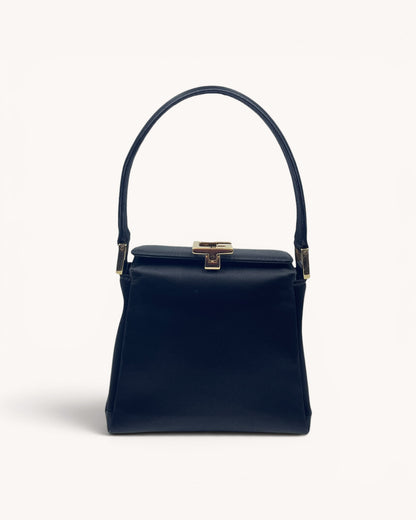 Vintage Gucci Black Satin Evening Bag