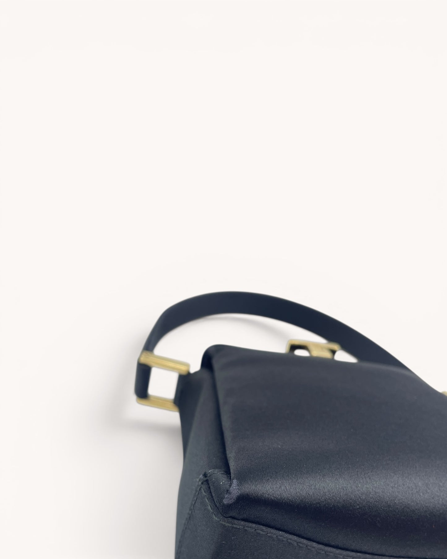 Vintage Gucci Black Satin Evening Bag