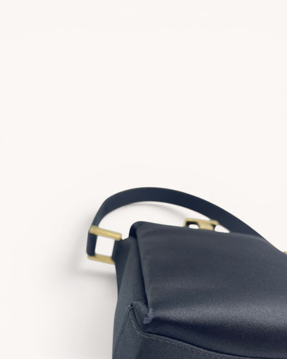 Vintage Gucci Black Satin Evening Bag
