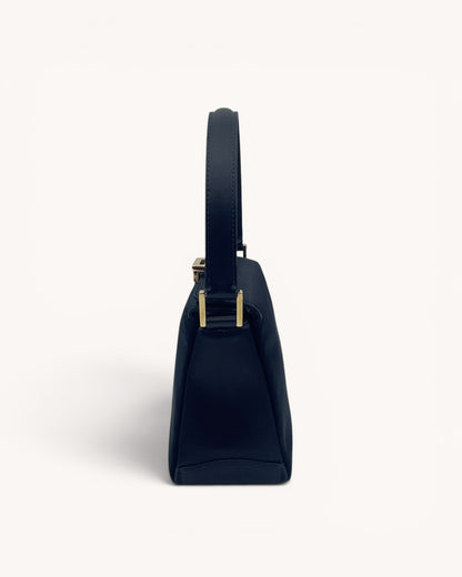 Vintage Gucci Black Satin Evening Bag