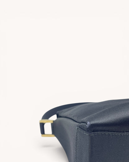 Vintage Gucci Black Satin Evening Bag