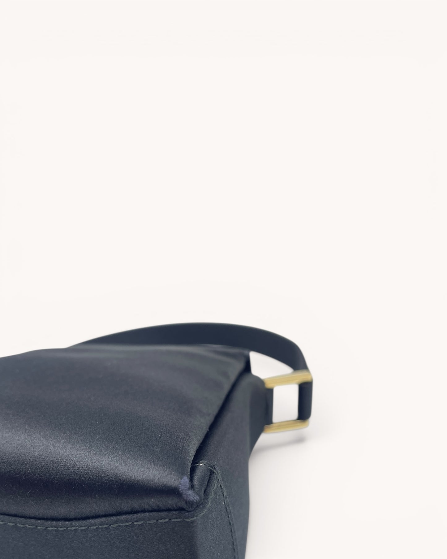 Vintage Gucci Black Satin Evening Bag