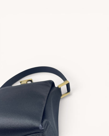 Vintage Gucci Black Satin Evening Bag