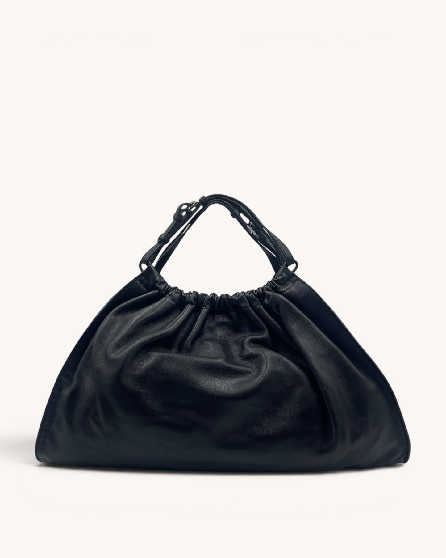 Vintage Gucci Slouchy Black Leather Shoulder Bag