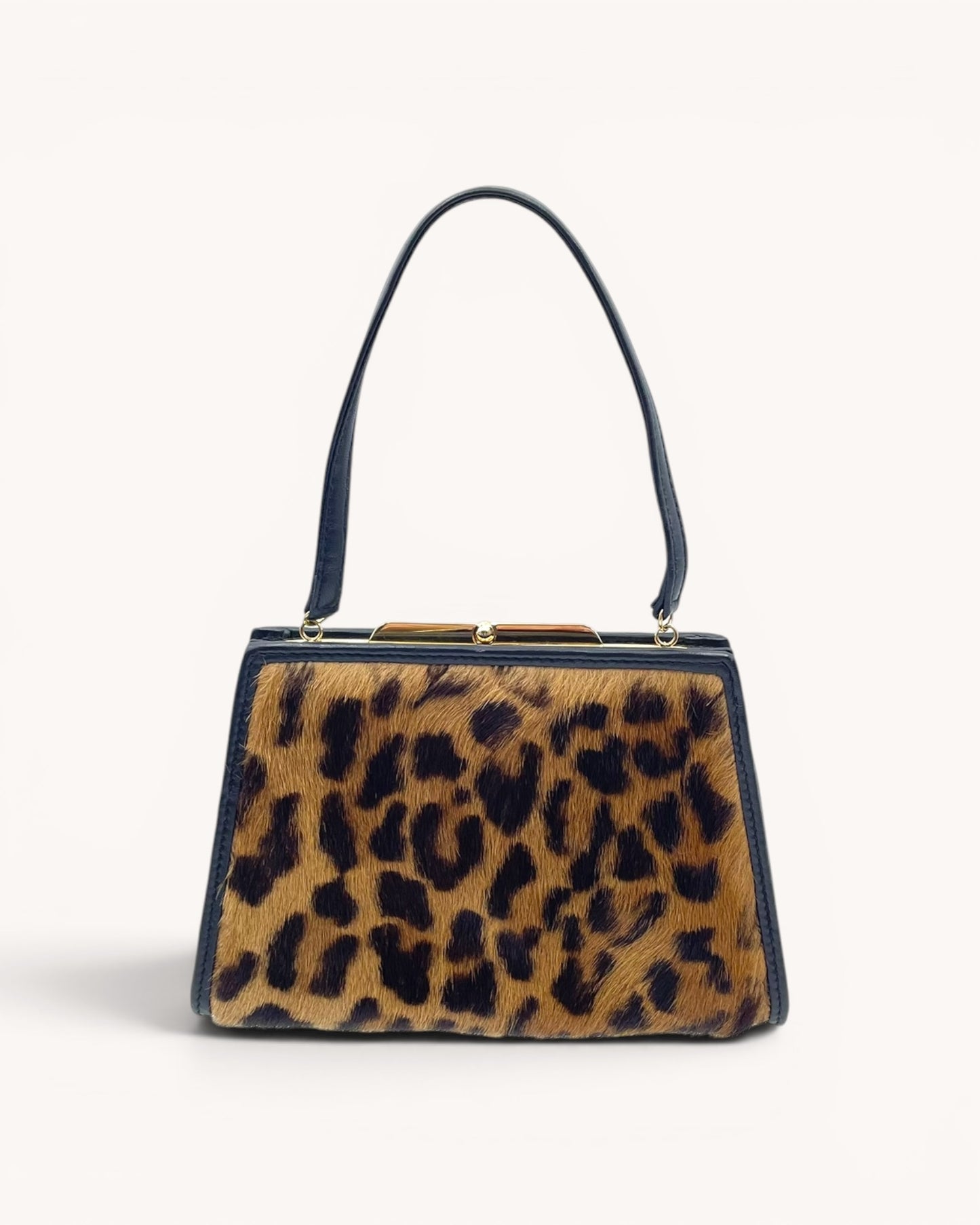Vintage Loewe Leopard Ponyhair Evening Bag