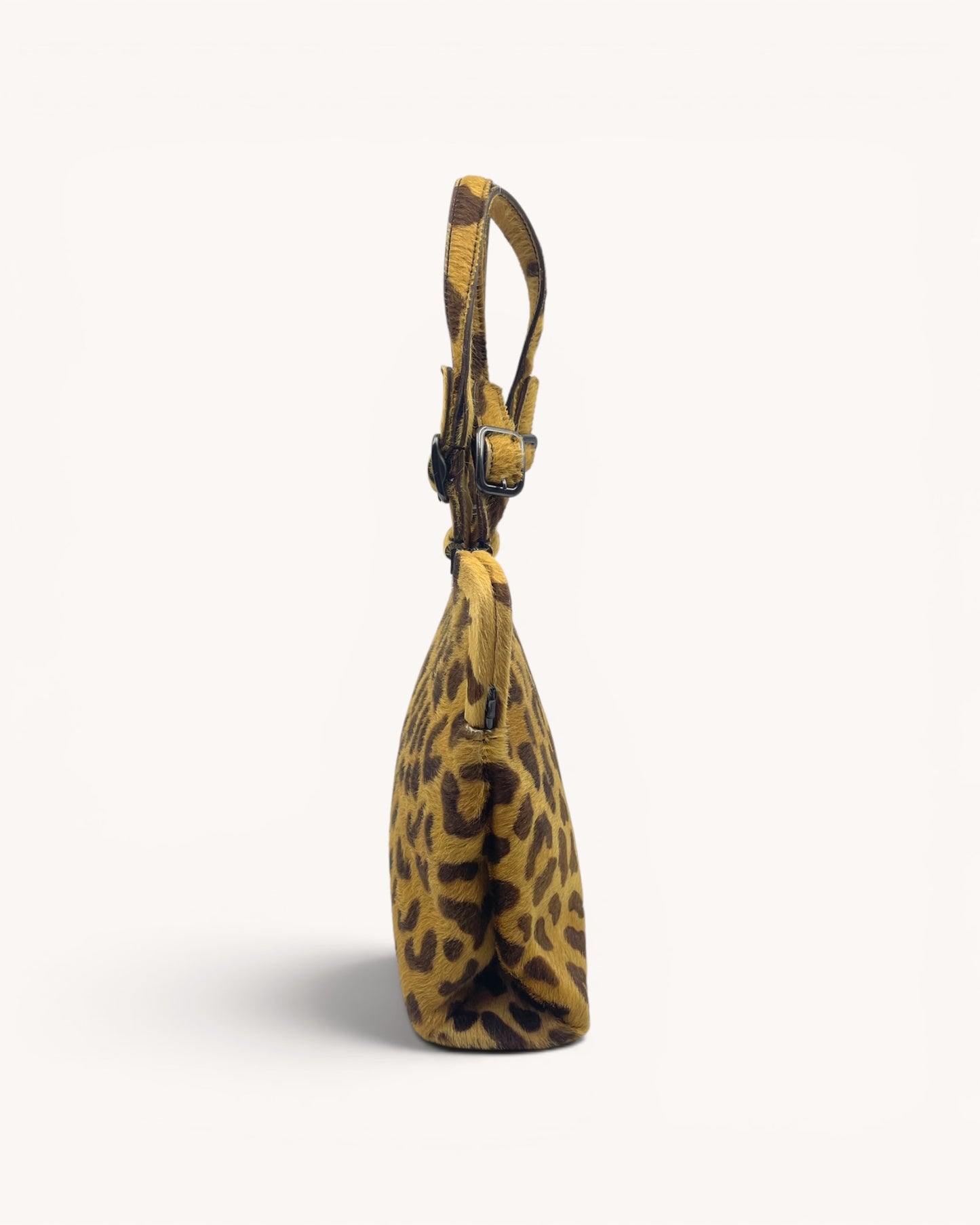 Vintage Prada Leopard Ponyhair Top Handle Bag