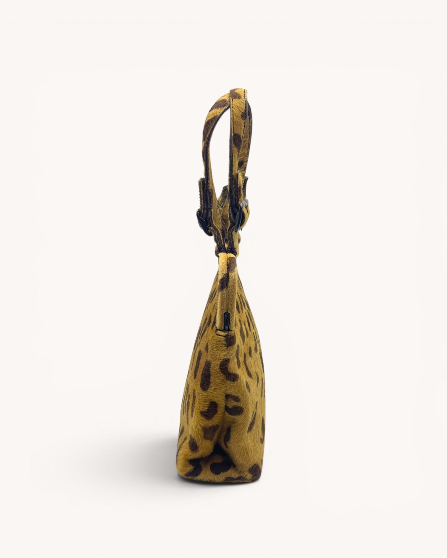 Vintage Prada Leopard Ponyhair Top Handle Bag