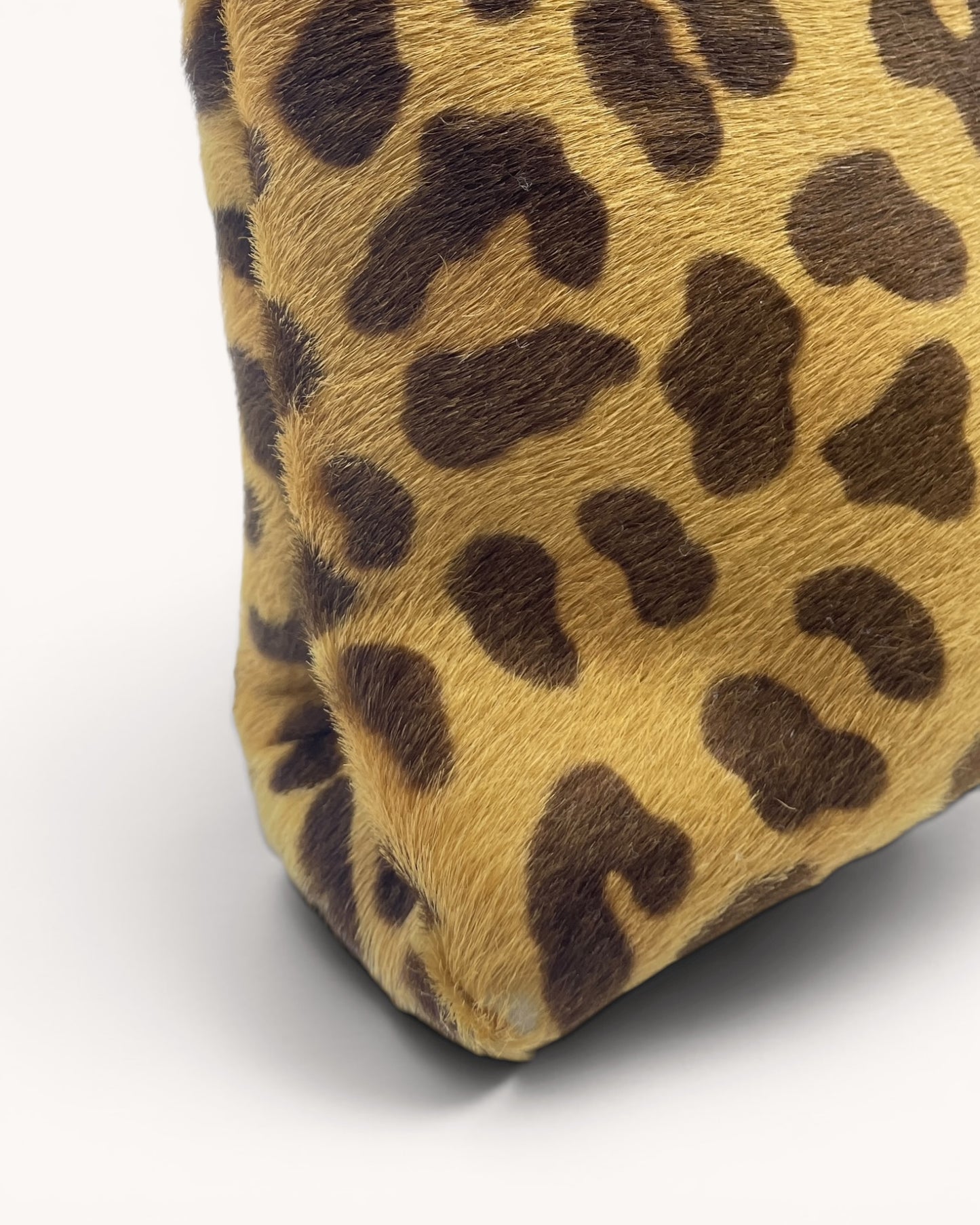 Vintage Prada Leopard Ponyhair Top Handle Bag