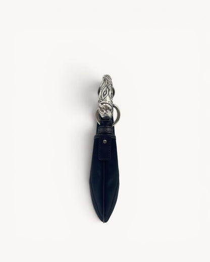 Vintage Yves Saint Laurent Mini Black Satin Mombasa